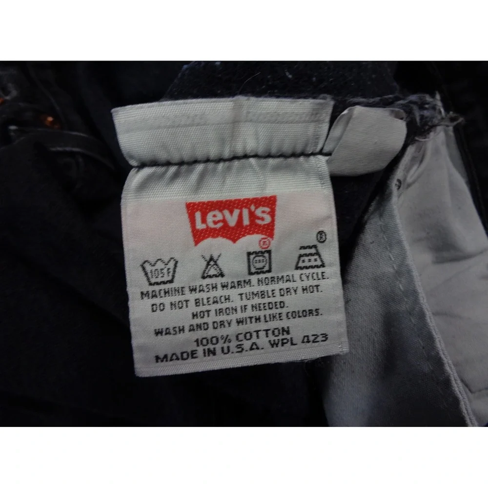 Vintage Levis 501 Jeans Mens 36x34 (34x34) Black Denim USA Made Washed 90s Faded
